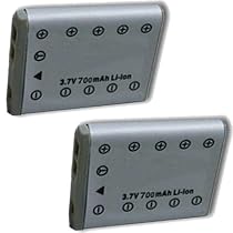 PENTAX D-Li63 Equivalent Li Ion Battery 2-Pack for Optio M30 / T30 / W30 & Many More Digital Cameras