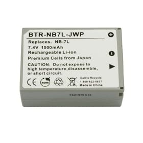 KINAMAX BTR-NB7L-J 1500mAh NB-7L Replacement Battery Premium Japanese Cells for Canon Powershot G10