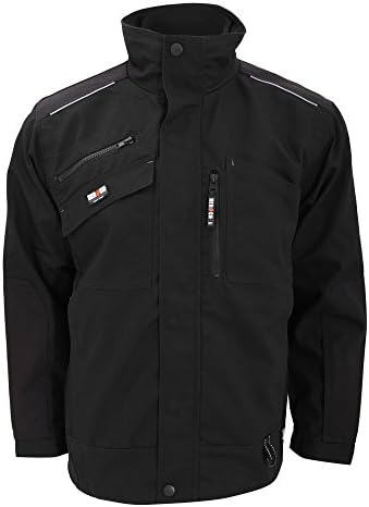 Herock Perseus Mens Premium Performance Work Jacket (Breathable, Wind &amp; Water Proof) (XL) (Black)