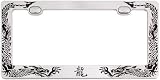 CHROME DRAGON LICENSE PLATE FRAME