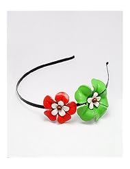 Flower Hair Band In White Base