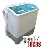 Portable Mini Twin Tub Washing Machine with Spin Dryer (889-658) Free Wash Balls