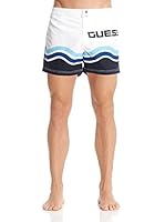 Guess Bañador Tipo Bermuda (Blanco / Azul)