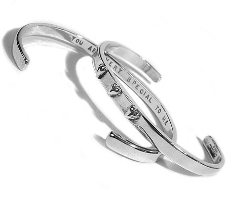 Engraved Sterling Silver Cuff Bracelet – “You Are Very Special To Me”