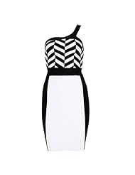 Sexy Fitted Nylon/Rayon/Spandex One Shoulder Spring Summer Bandage Dress/Bodycon Dress/Party Dress 