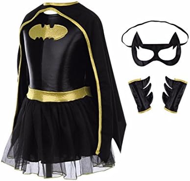 Mariego Girls Batman Suit Halloween Costume (XL/Height 49-53")