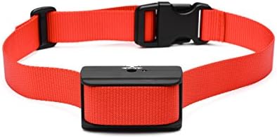 Oternal Electronic No Bark Control Dog Training Collar with no Harm Warning Beep and Shock, Red Nylon Collar for 30-120 Pounds Dogs