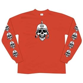 West Coast Choppers - WCC - Red Helmet Skull Long Sleeve Shirt