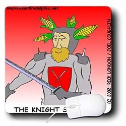 Londons Times Funny Society Cartoons - Knight Stalker - Mouse Pads