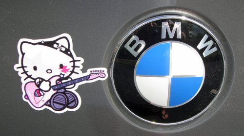 Hello Kitty Guitar Rock and Roll Car Truck Decal Sticker