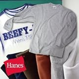 Hanes 【Beefy】ビーフィーロングスリーブTシャツ(HBM5187-1)ホワイトL