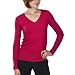 Mossimo® Black: Women's Ultrasoft V-Neck Sweater - Brilliant Pink