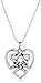 Amazon Collection Sterling Silver Celtic Knot Heart Pendant Necklace, 18