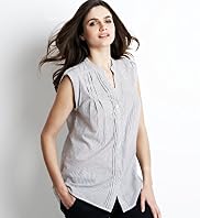 Indigo Collection Pure Cotton Nehru Collar Stripe Shirt Indigo Collection Pure Cotton Nehru Collar Stripe Shirt