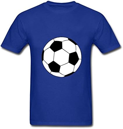 Casual Men Shirt Short Sleeves Cotton Printed Ball Royalblue XL