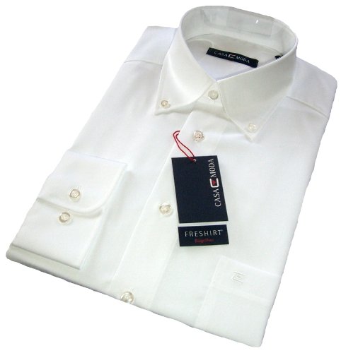 Casa Moda Langarm Hemd weiss 100% Baumwolle Button-Down 