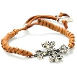 Ettika Adjustable Rust Deerskin Leather Bracelet Wi