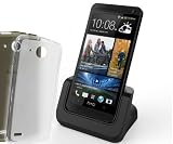 Bundle: 2 Items - Dock Charger for HTC One M7, Clear Case for HTC One M7