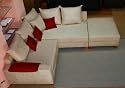 Ecksofa Polsterecke Calvados mit FEDERKERN und Bettfunktion, MIT FARBAUSWAHL, Bezug aus Microvelours inkl. Hocker und 10 Kissen