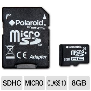 Polaroid 8 Gb High Speed Class 10 Microsdhc Flash Memory Card For Tablet Pcs And Smartphones