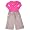 Mish Mish - Girls Long Sleeved Pant Set, White, Fuschia (Size 5)