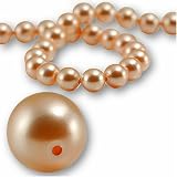 50 Round Pearl 8mm Swarovski PEACH 5810 Crystal Beads.