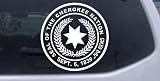 Seal of the Cherokee Nation Western Car Window Wall Laptop Decal Sticker -- White 4in X 4in