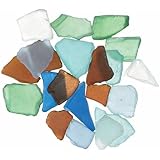 Darice Sea Glass in Mesh Bag - Multicolor Rainbow Mix - 1lb-color may vary