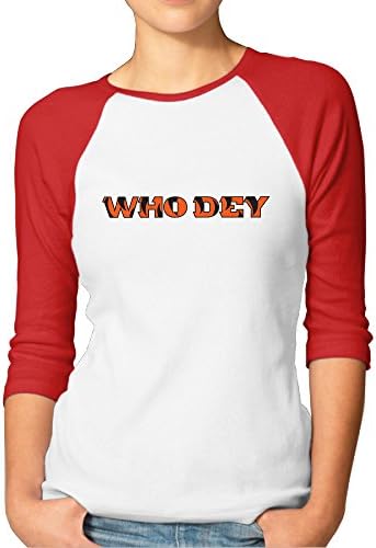 Personalized Designer WhoDey Women 3/4 Sleeves Crew Neck Jersey Cotton
