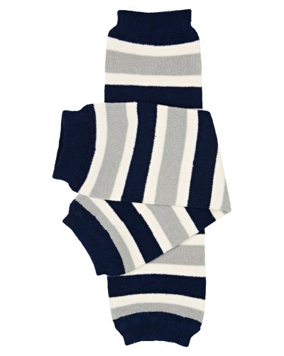 juDanzy team navy blue & gray baby leg warmers for girl or boy toddler & child