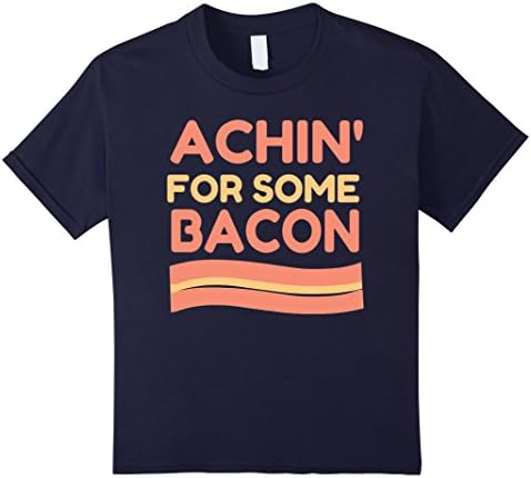 Kids I Love Bacon Strips Funny T-Shirt Gifts Men/Women 10 Navy