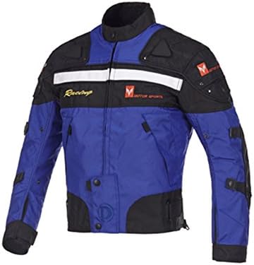 Topsports Winter Motorcycle Coats for Men Simple Casual Water Proof Outwear Blue Label M: Chest 43.31"