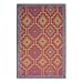 Fab Habitat 753182462707 6-Feet by 9-Feet Lhasa Outdoor Rug, Orange and Violet
