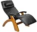 Human Touch Perfect Chair with Walnut Manual Base and Black Bonded PC-100-100-004-PC-PAD-500-043