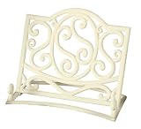 Premier Housewares Cast Iron Cookbook Stand, Cream
