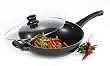Basic Essentials 4 Quart Aluminum Covered Chef Pan, Black