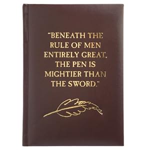 Quoted "Pen Is Mightier" Journal, Fully Embossed