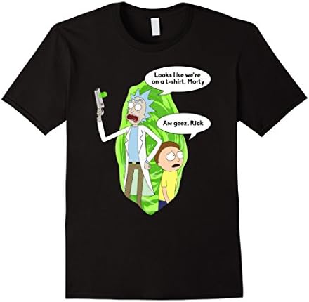 Men's Looks Like We're On a T-Shirt Morty Rick Tee 3XL Black