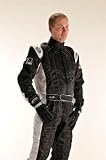 Speed Kartoverall FIA Level 2 Pluto Schwarz/Weiss, Größe:XXL