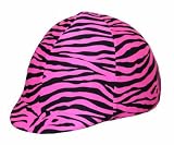 Equestrian Riding Helmet Cover - Hot Pink Zebra