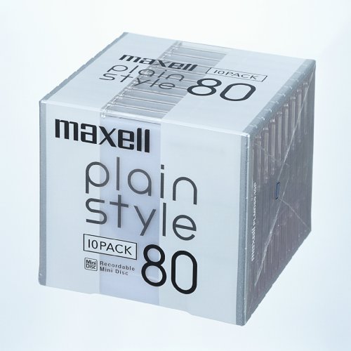 maxell 音楽用 MD 80分 「plain style」シリーズ ミルキーホワイト 10枚 PLMD80.10P