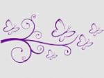 Wandtattoo Wandaufkleber Ranke Schmet...