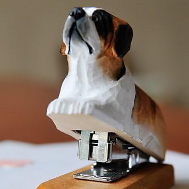 Idyllic Village Hand-Carved Solid Lime Wood Dog Stapler