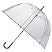 Apparel : Totes Elements Clear Bubble Umbrella - Pink Trim