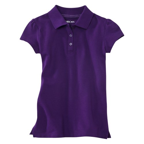 Cherokee® Girls' Short-Sleeve Polo - Purple