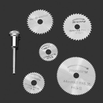 6pc HSS Circular Saw Blade Set For Metal &amp; Dremel Rotary Tools