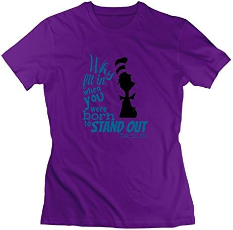 Cotton Diatinguish Dr. Seuss Quote Women Personalized Large T Shirt Purple