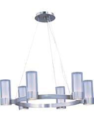 Home Improvement: Maxim Lighting 23077CLFTPC Silo 6-Light Chandelier, Polished Chrome Finish with Clear/Frosted Glass - Maxim Lighting