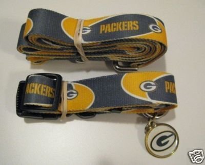 Green Bay Packers Dog Pet Set Leash Collar ID Tag XS