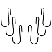Range Kleen 6-Pack C31 Pot Rack Accessory Hooks, S-Shaped, Black